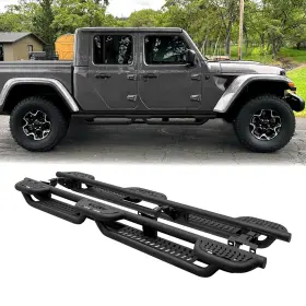 Jt-cg04c Vijay Black Steel Side Step Nerf Bars Fits 2020-2025 Jeep Gladiator Jt 4 Doors