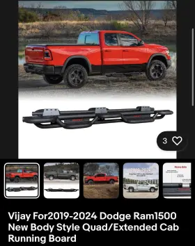 Ram-cg04-y Vijay Side Steps For 2019-2025 Dodge Ram 1500 New Body Style Quad/extended Cab