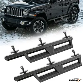 Wangxi Repir-at-tb-1h-2b-xw-1 For 2018-2024 Jeep Wrangler Jl 4 Door Running Boards Drop Step Black Nerf Bar
