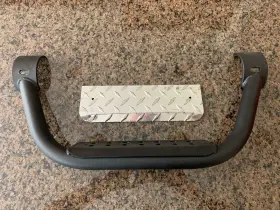 55011 Warrior Products 6 Inch Drop Step For 3 Nerf Bar Single - Diamond Plate Pad #2