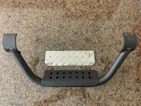 55011 Warrior Products 6 Inch Drop Step For 3 Nerf Bar Single - Diamond Plate Pad