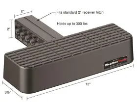 00787765902601 Weathertech Bumpstep With Hitch Pin - Black #2