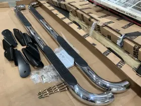 25-0925 Westin Signature Series 3 Inch Round Chrome Step Nerf Bars 97-14 Expedition