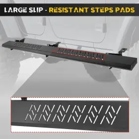 Winjet 704771224749 Running Boards For 2019-2024 Jeep Gladiator Jt 4 Door Nerf Bars Side Steps Steel #2