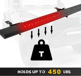 Winjet 704771224749 Running Boards For 2019-2024 Jeep Gladiator Jt 4 Door Nerf Bars Side Steps Steel #3