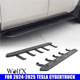 Nct01c101-bx Wolfx Pair Steel Side Steps For 2024 2025 Tesla Cybertruck Running Boards Nerf Bars