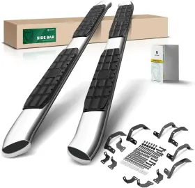 Yhtsbar0626 Yhtauto 4.25 Inch Chrome Oval Running Boards For Dodge Ram 1500 2009-2018