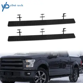 Yi206332t Yibei-tech Black Rectangular Rh Lh Running Board For Ford F-150 F-250 F-350 2015 2016-2023
