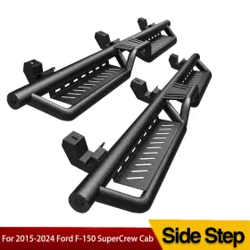 Yitamotor 197839515871 Drop Step Bars For 2015-2024 Ford F-150 Supercrew Cab Running Boards Two-stair
