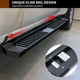 Yitamotor 197839709867 6inch Running Boards For 07-18 Silverado Sierra 1500 Crew Cab Side Steps Abs Bar #3