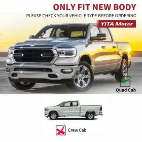 F09g08094 Yitamotor For 2019-2025 Ram 1500 New Body Quad Cab 6 Inch Abs Running Board Side Step Nerf Bar #3