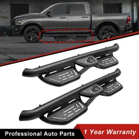Beysh0008598be Yq-motoring For 2009-2018 Dodge Ram 1500 Crew Cab Side Steps Running Boards Nerf Bars Blk
