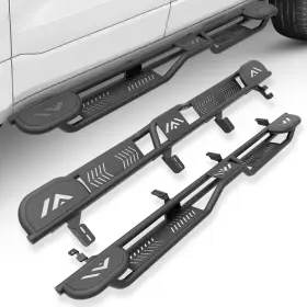 Lbrn045020500 Yzona Three Raised Steps Side Running Boards For 2007-2021 Toyota Tundra Crew Max Cab