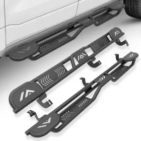 Lbrn045021500 Yzona Three Raised Steps Side Running Boards For 2007-2021 Toyota Tundra Double Cab