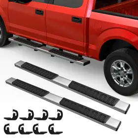 Zjjc 764283194046 For 2009-2014 Ford F150 Super Crew Cab Stainless Steel Running Boards Side Steps