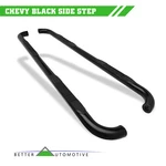 3" Side Steps For 01-18 Silverado 1500 Crew Cab Nerf Bars Running Boards Black. Fixed Price $209.99.
