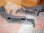 2 Jeep Grill Black Texture Coated Door Side Step Bar Pegs Powder Steel Lr. Fixed Price $46.00.