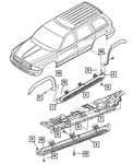 Genuine Mopar Bracket Left 55077287AA. Fixed Price $41.46.