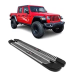 Side Step Running Boards For Jeep Gladiator 2020-2026 Crew Cab Silver Black 2X. Fixed Price $429.99.
