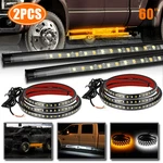 2X 60" Running Board Led Light Side Step Strip Bar White Amber Turn Signal Truck. Fixed Price $20.89.