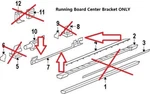 New Gm Oem 07-20 Retractable Running Board Center Bracket, Right Lwb. Fixed Price $69.00.