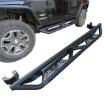 Fits 07-18 Jeep Wrangler Jk 4-DOOR Black Running Board Nerf Bars Side Step. Fixed Price $210.98.