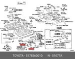 Oe Bracket Sub-assy, Side Step, NO.2, Right, 5178360010 For Toyota 51783-60010. Fixed Price $37.75.