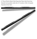 Topline For 2005-2021 Nissan Frontier Crew 4" Oval Side Step Nerf Bar -matte Blk. Fixed Price $125.00.