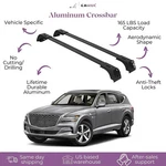 Fits Genesis GV80 2021-2026 With Factory Rails 2PCS Roof Rack Cross Bars 165 Lbs. Fixed Price $144.90.
