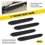 4X For Silverado 2007-13 Sierra Round 3" Step Pad WSP001KIT Black Left Right. Fixed Price $59.94.