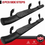 For 05-26 Nissan Frontier Crew Cab Side Step Curved Running Board Nerf Bar Blk. Fixed Price $141.99.