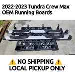 (no Shipping) 2022 2023 2024 Toyota Tundra Crewmax Running Boards Used Oem. Fixed Price $650.00.
