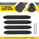4X For Silverado 2007-13 Sierra 3" Round Step Pad WSP001KIT Black Left Right. Fixed Price $59.94.
