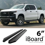 Aps Flat Running Board Black 6" Fit Chevy Silverado Gmc Sierra Crew Cab 19-26. Fixed Price $219.99.