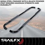 Trail Fx A0051B 3" Round Bent Black Steel Step Bar 2015-2025 Ford F-150. Fixed Price $277.90.