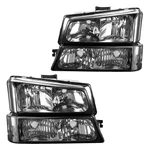 Headlights Assembly Chrome Housing For Silverado/avalanche 03-06 Clear Reflector. Fixed Price $64.99.
