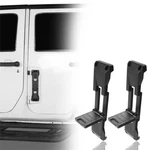 Pair Aluminum Door Hinge Steps Foot Pedal Peg Fit Jeep Wrangler Jk Jl 2007-2026. Fixed Price $97.79.
