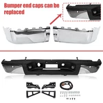 Chrome Steel Bumper & End Caps For Chevy Silverado Gmc Sierra 07-14 13. Fixed Price $259.08.