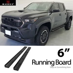 Aps Black Nerf Bar Running Boards For 24-26 Toyota Tacoma Double Cab Crew. Fixed Price $361.00.