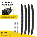 Auxito WSP001KIT Replacement Black Step Pad For 3" Round Nerf Bars - Set Of 4. Fixed Price $59.84.