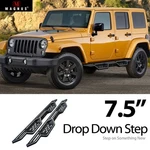 Black Nerf Bar Steps For 07-18 Jeep Wrangler Jk 4DR. Fixed Price $291.00.