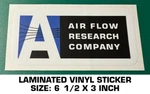Air Flow Research Company Vinyl Decal Sticker-vintage Racing-nascar-drag-nhra. Fixed Price $9.50.