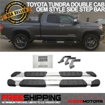 Fits 07-21 Toyota Tundra Double Cab Aluminum Side Step Bar Rail Running Board. Fixed Price $168.98.