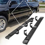 Pair 6.3" Black Powder Coated Flat Side Step Bars Running Boards. Fixed Price $216.99.