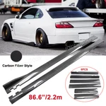 86.6" Carbon Style Side Skirts Extension Rocker Panel Lip For Nissan 200SX 240SX. Fixed Price $132.99.