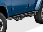 Black Side Step Nerf Bars For 07-18 Jeep Wrangler Jk 4DR. Fixed Price $291.00.