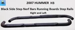 2006 To 2010 Hummer H3 Right And Left Black Side Step Nerf Bars Boards Rails. Fixed Price $199.00.