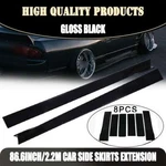For Nissan 200SX 240SX 86.6" Side Skirts Extension Rocker Panels Lip Gloss Black. Fixed Price $52.99.
