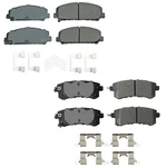 Akebono Proact Front And Rear Ceramic Brake Pads Kit For QX56 QX80 Nissan Armada. Fixed Price $177.95.