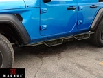 Aps Black Side Step Nerf Bars For 18-26 Jeep Wrangler Jl 4DR. Fixed Price $295.00.